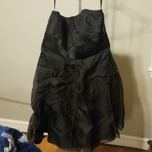 Strapless black dress